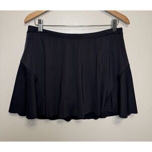 Athleta Match Point Skort Black Sz M Back Pocket 2" Inseam Pickleball Tennis